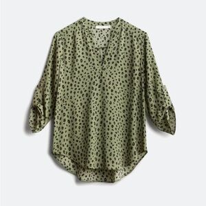 Lush Warren Split Neck Blouse